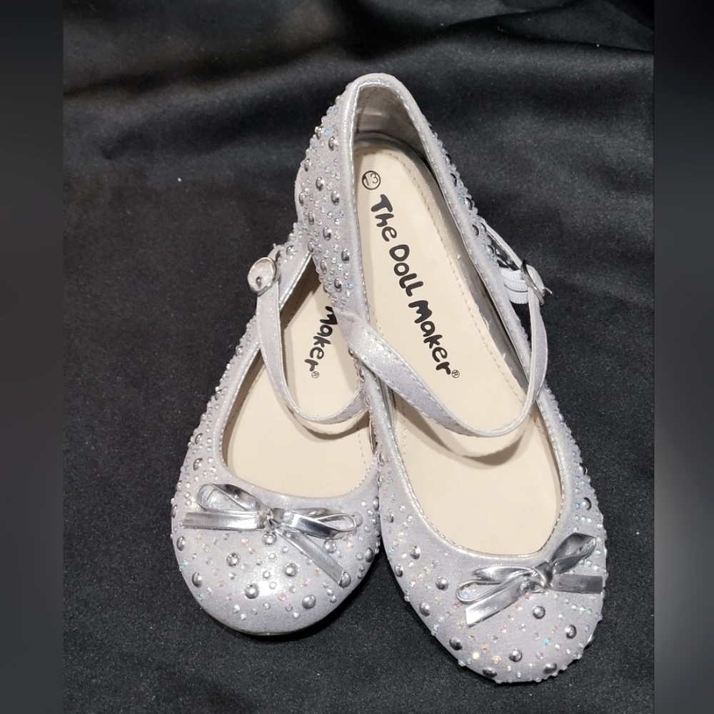 New Silver Dress Shoes~The Doll Maker~Pageant~Princess~Wedding~Christmas~Size 13